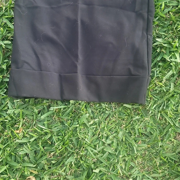 AVENUE black stretch flat front cuffed dress work pants sz 26 wide leg to - Picture 7 of 10